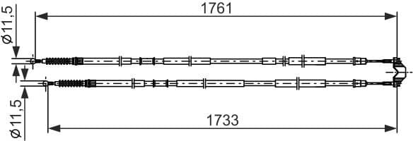 Cable Pull, parking brake 1 987 482 857 - image 2