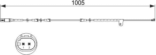 Warning Contact, brake pad wear 1 987 473 521 - image 3