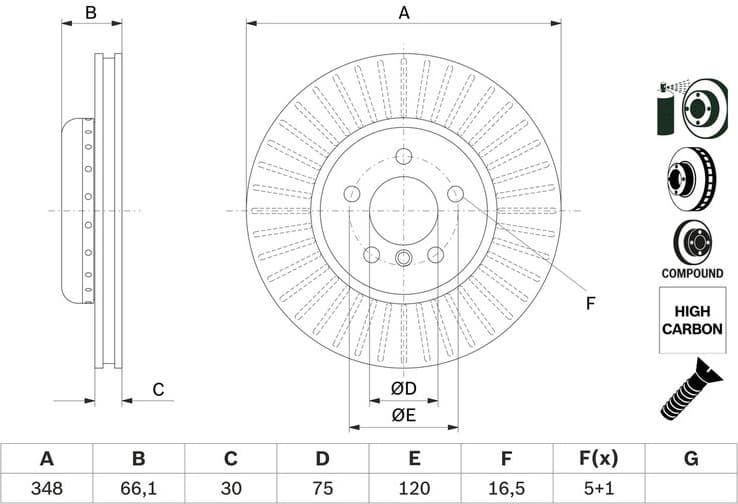Brake Disc 0986479E16 - image 2
