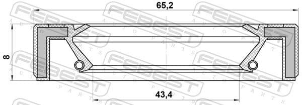 Shaft Seal, manual transmission 95GAY-45650808L - image 2