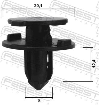 Clip, trim/protection strip 88570-135 - image 2