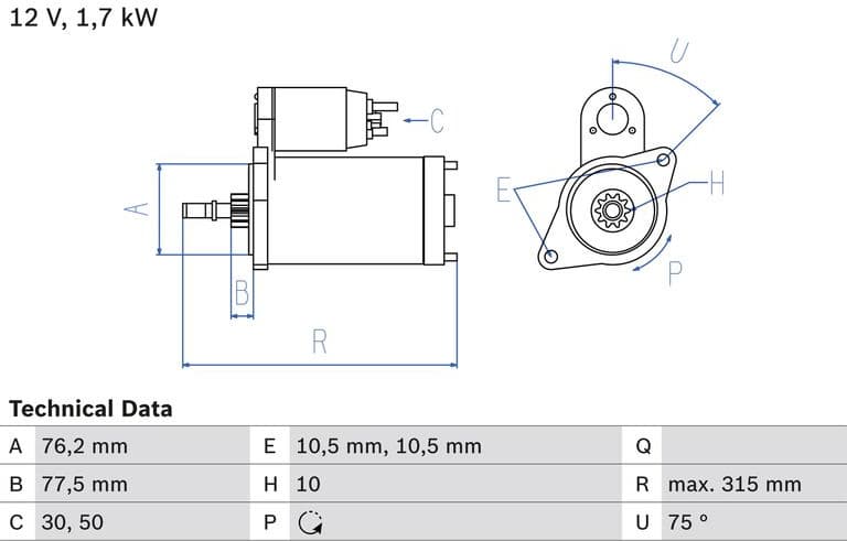 Starter 0986016250 - image 2