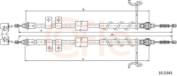 Cable Pull, parking brake 10.5343