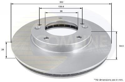 Brake disc, 1pcs FRONT ADC1051V - image 2
