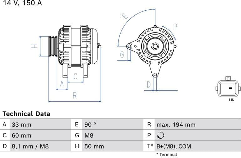 Alternator 0 986 084 690 - image 3