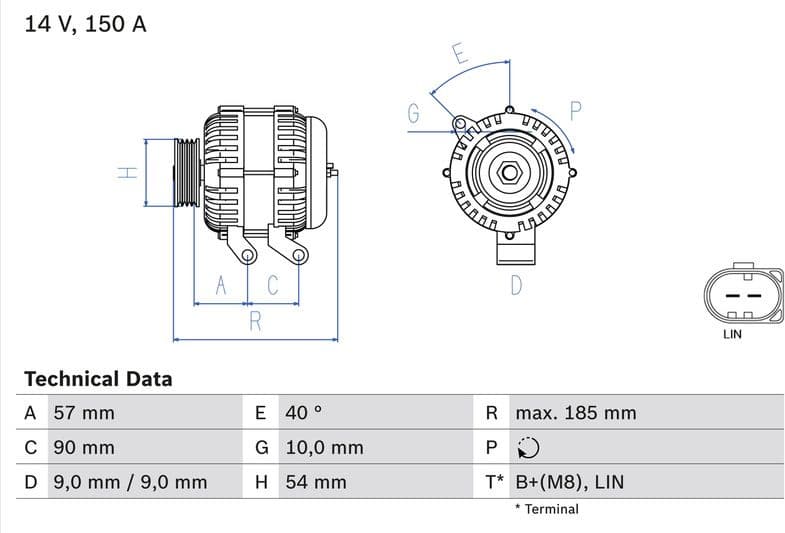 Alternator 0986047930 - image 2