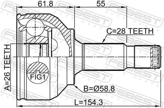 Joint Kit, drive shaft 2510-X716AT - image 2