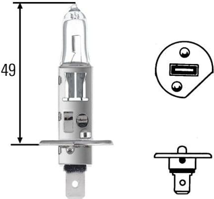 Bulb HIGH WATTAGE ONLY FOR OFFROAD APPLICATION / NON ECE 8GH 002 089-153