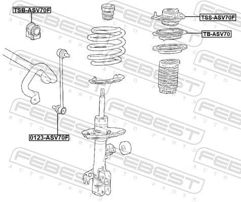 Mounting, stabiliser bar TSB-ASV70F - image 2
