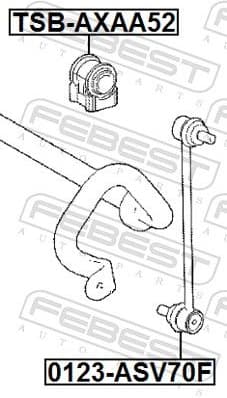 Mounting, stabiliser bar TSB-AXAA52 - image 2