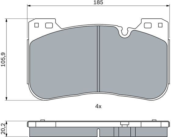 Brake Pad Set, disc brake 0 986 424 921 - image 6
