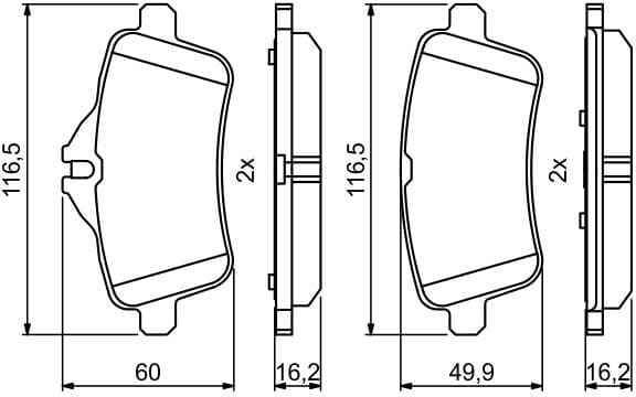 Brake Pad Set, disc brake 0986494771 - image 8