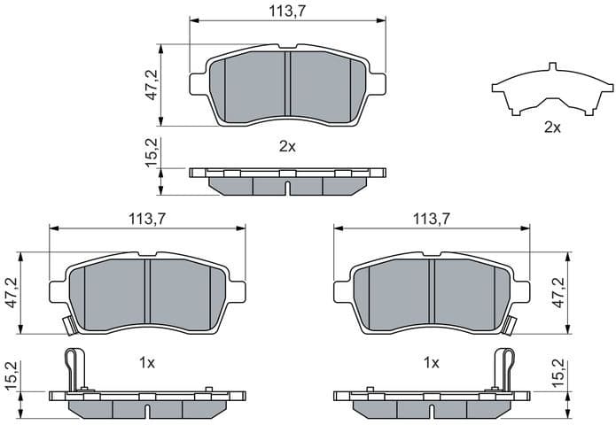 Brake Pad Set, disc brake 0986460075 - image 6