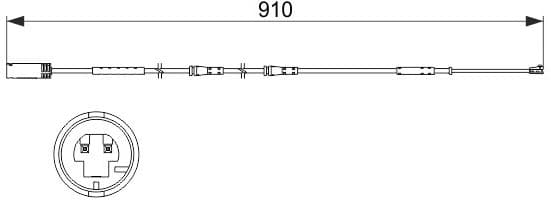 Warning Contact, brake pad wear 1987473522 - image 6