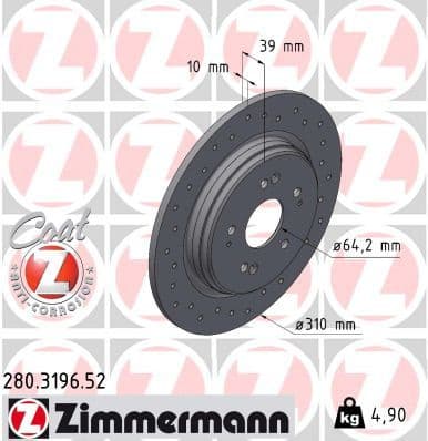 Brake Disc SPORT BRAKE DISC Z 280.3196.52