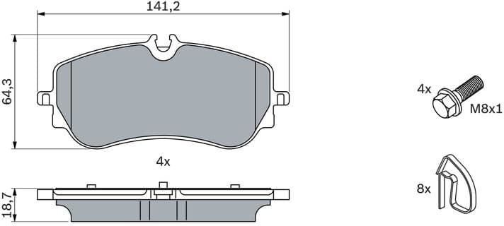 Brake Pad Set, disc brake 0 986 424 875 - image 2