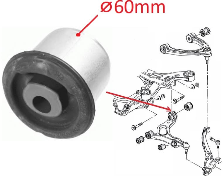 Silentblock front axle 30891 01