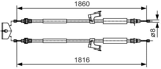 Cable Pull, parking brake 1 987 482 019 - image 2