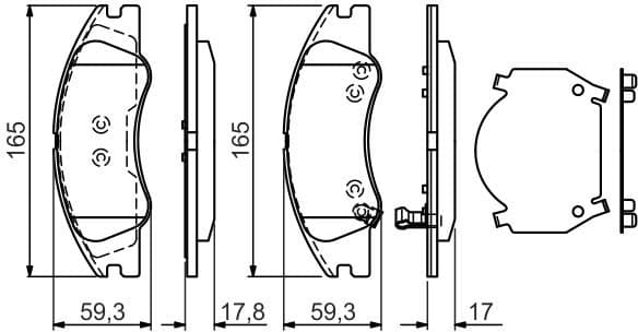 Brake Pad Set, disc brake 0986494577 - image 3