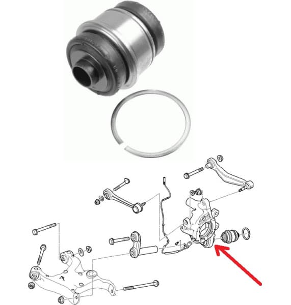 Silentblock rear axle 13307 01