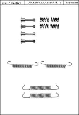 Brake shoes accessory kit 105-0621 - image 3
