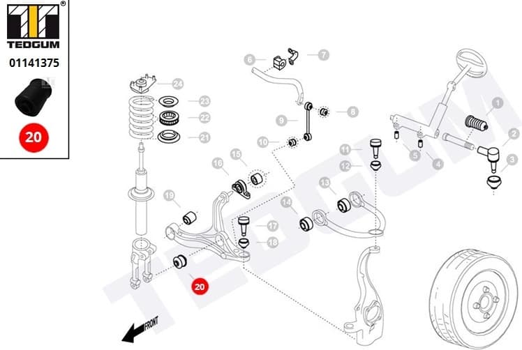 Silentblock front axle 01141375 - image 4