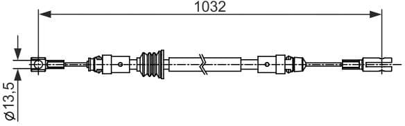 Cable Pull, parking brake 1 987 482 548 - image 2