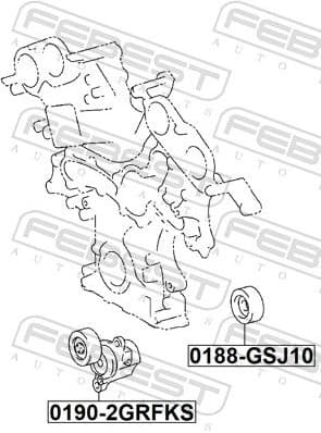 Belt Tensioner, V-ribbed belt 0190-2GRFKS - image 2