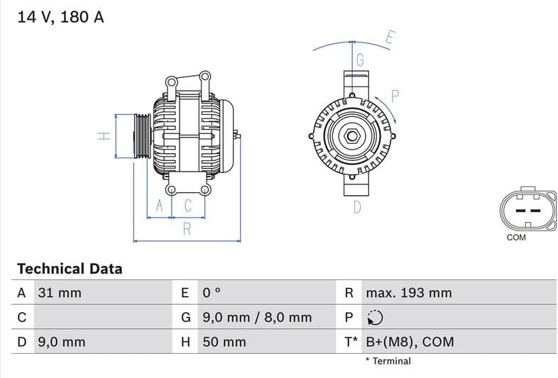 Alternator 0986083220 - image 3