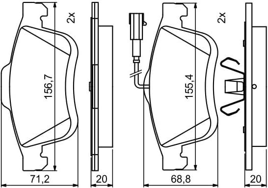 Brake Pad Set, disc brake 0986494795 - image 9