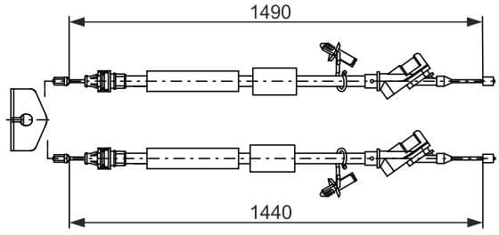 Cable Pull, parking brake 1 987 482 721 - image 7