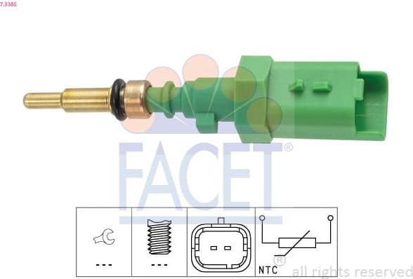 Sensor, coolant temperature Made in Italy - OE Equivalent 7.3385