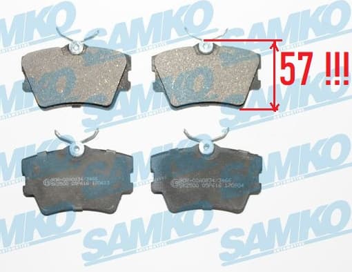 Brake pads rear 5SP616
