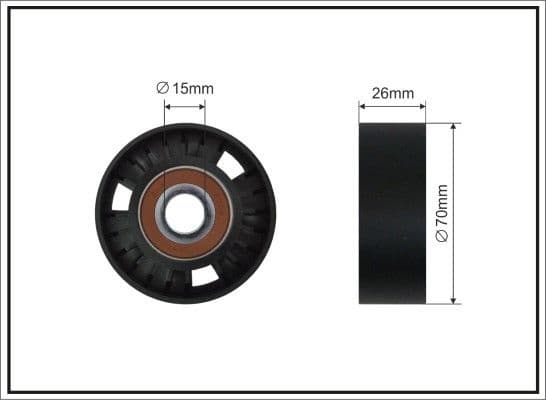 Tensioner Pulley, V-ribbed belt 254-00 SC
