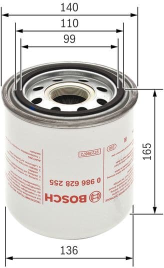 Air Dryer Cartridge, compressed-air system 0986628255 - image 6