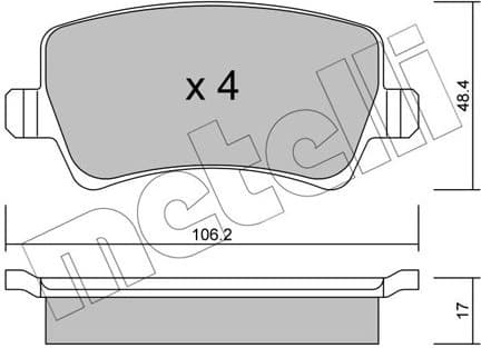 Brake Pad Set, disc brake 22-0676-0