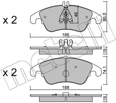 Brake Pad Set, disc brake 22-0775-2