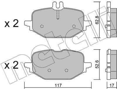 Brake Pad Set, disc brake 22-1359-1