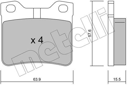 Brake Pad Set, disc brake 22-0192-1