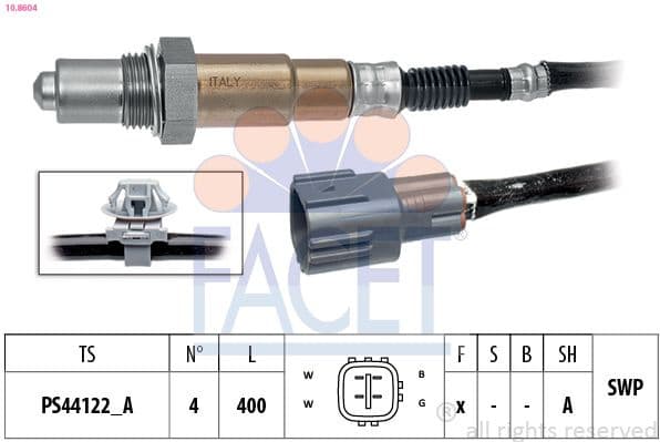 Oxygen Sensor Made in Italy - OE Equivalent 10.8604