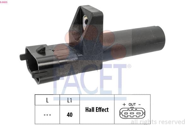 Sensor, crankshaft pulse Made in Italy - OE Equivalent 9.0655
