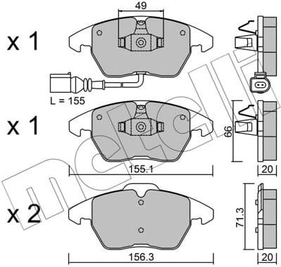 Brake Pad Set, disc brake 22-0548-0