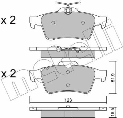 Brake Pad Set, disc brake 22-0337-1