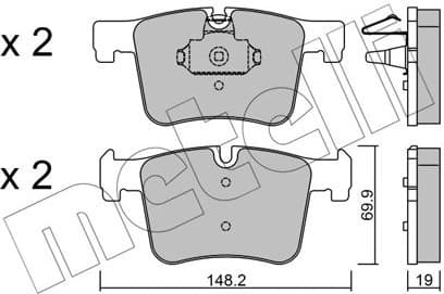 Brake Pad Set, disc brake 22-0961-0