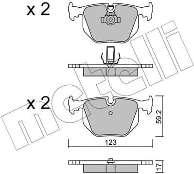 Brake Pad Set, disc brake 22-0560-0
