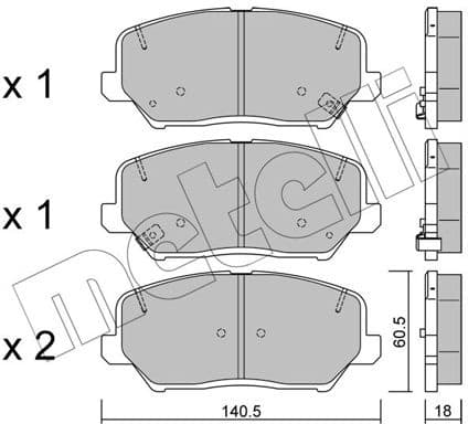 Brake Pad Set, disc brake 22-0997-0