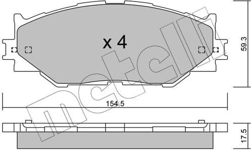 Brake Pad Set, disc brake 22-0760-0