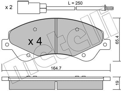 Brake Pad Set, disc brake 22-0679-0