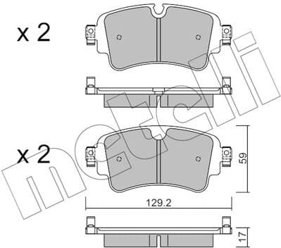 Brake Pad Set, disc brake 22-1129-0