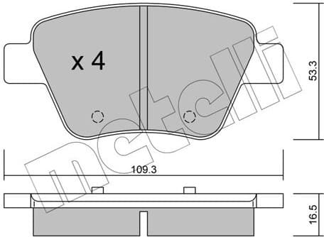 Brake Pad Set, disc brake 22-0889-0